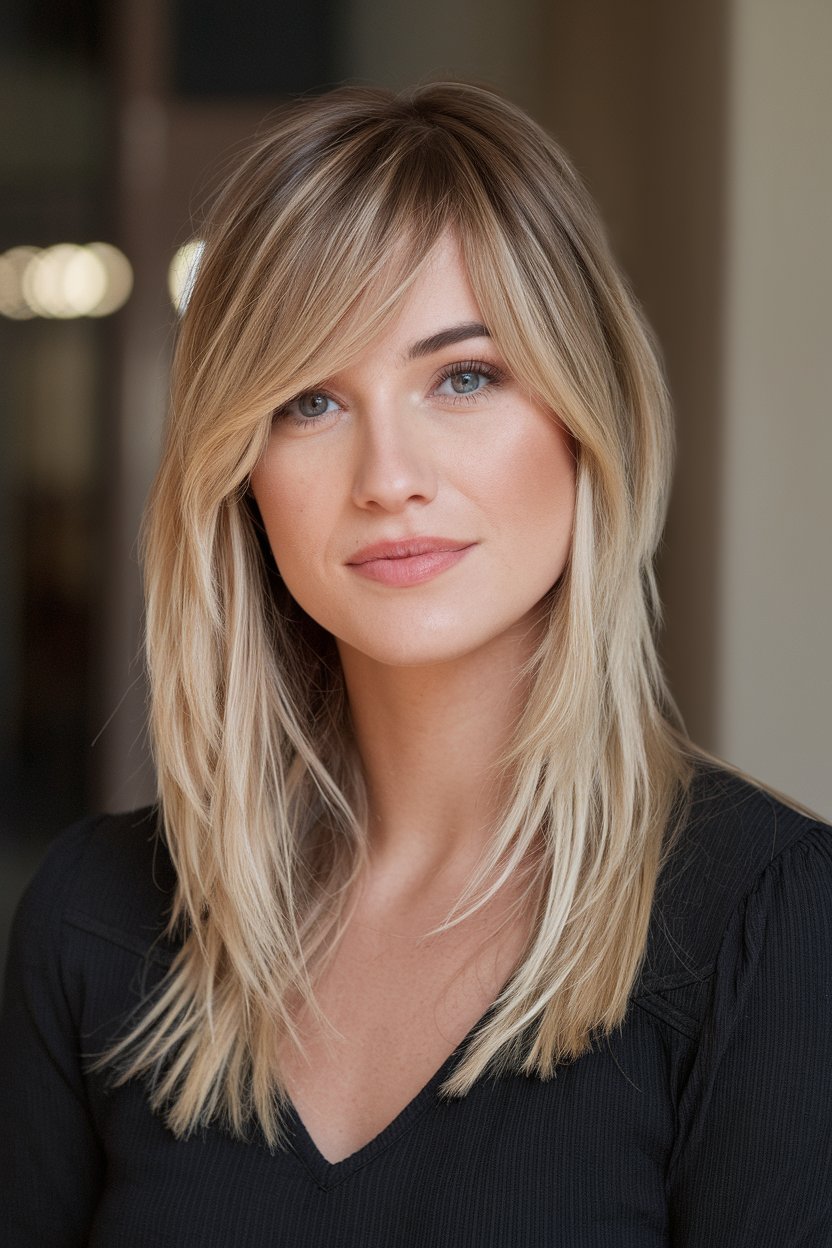 Feathered Layers with Side Bangs