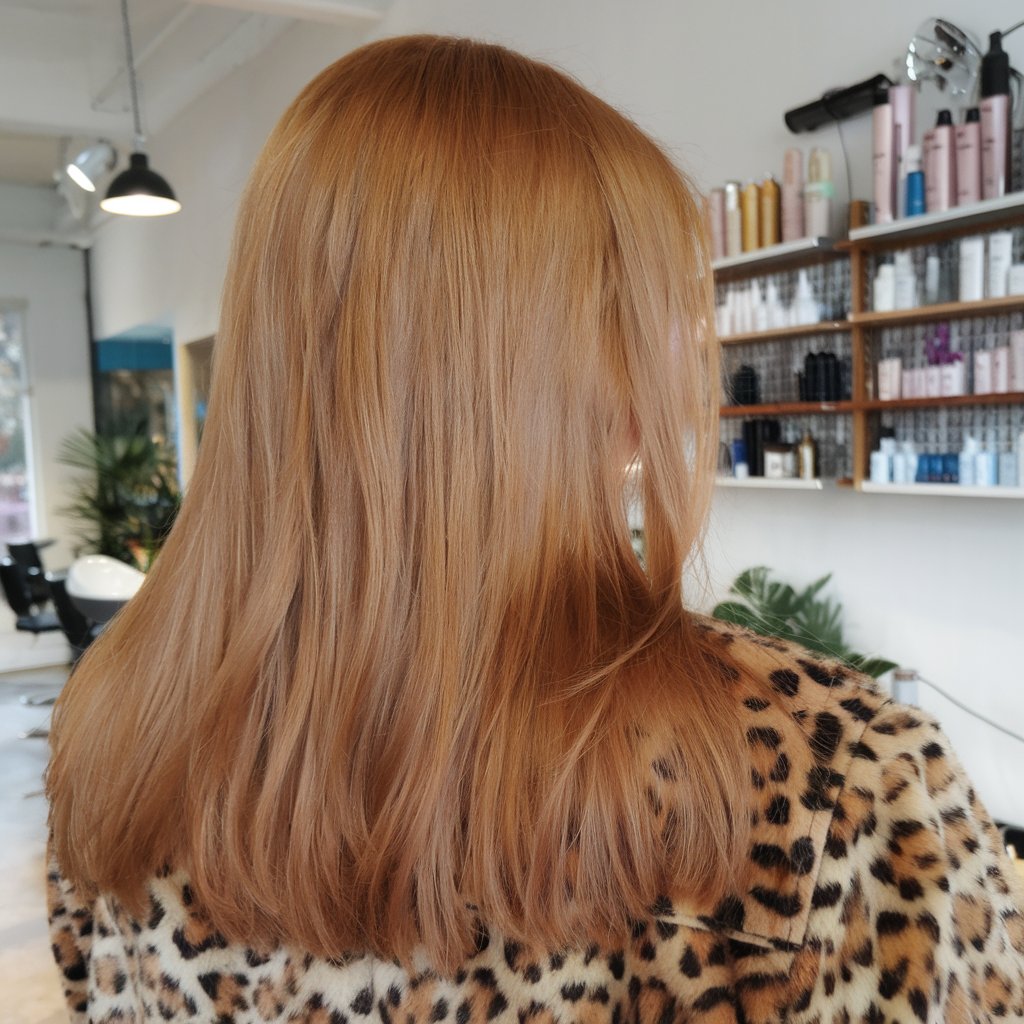 Soft Ginger Straight Cut with Feathered Ends