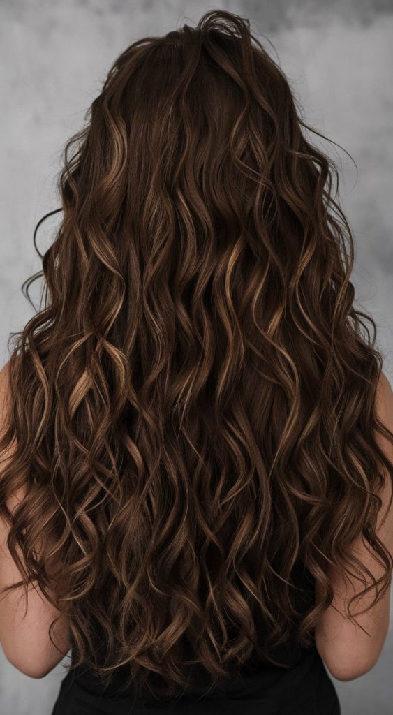 Rich Chocolate Curls with Subtle Highlights