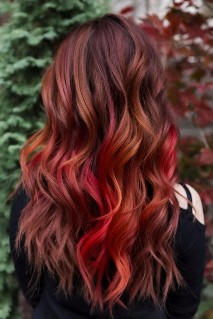 Fiery Sunset Ombre
