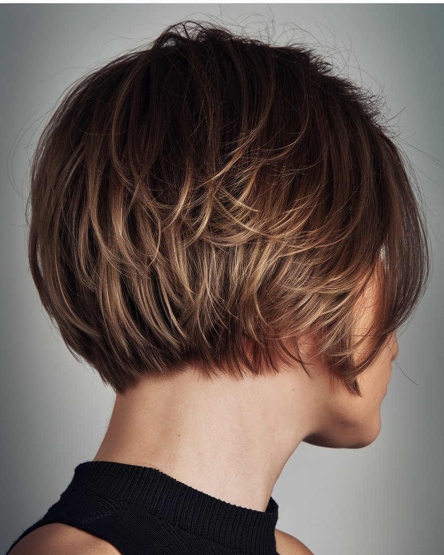 Textured Brown Bob