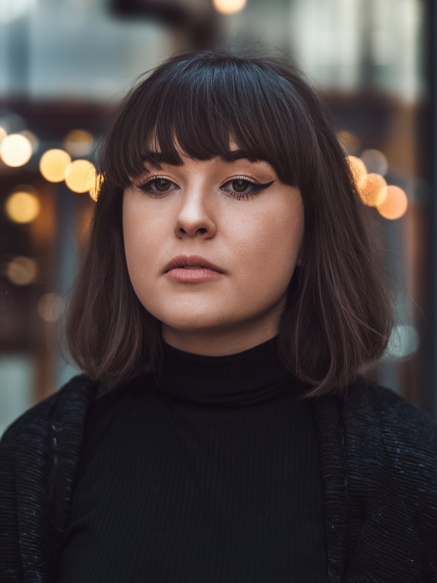 Blunt Bob with Full Fringe