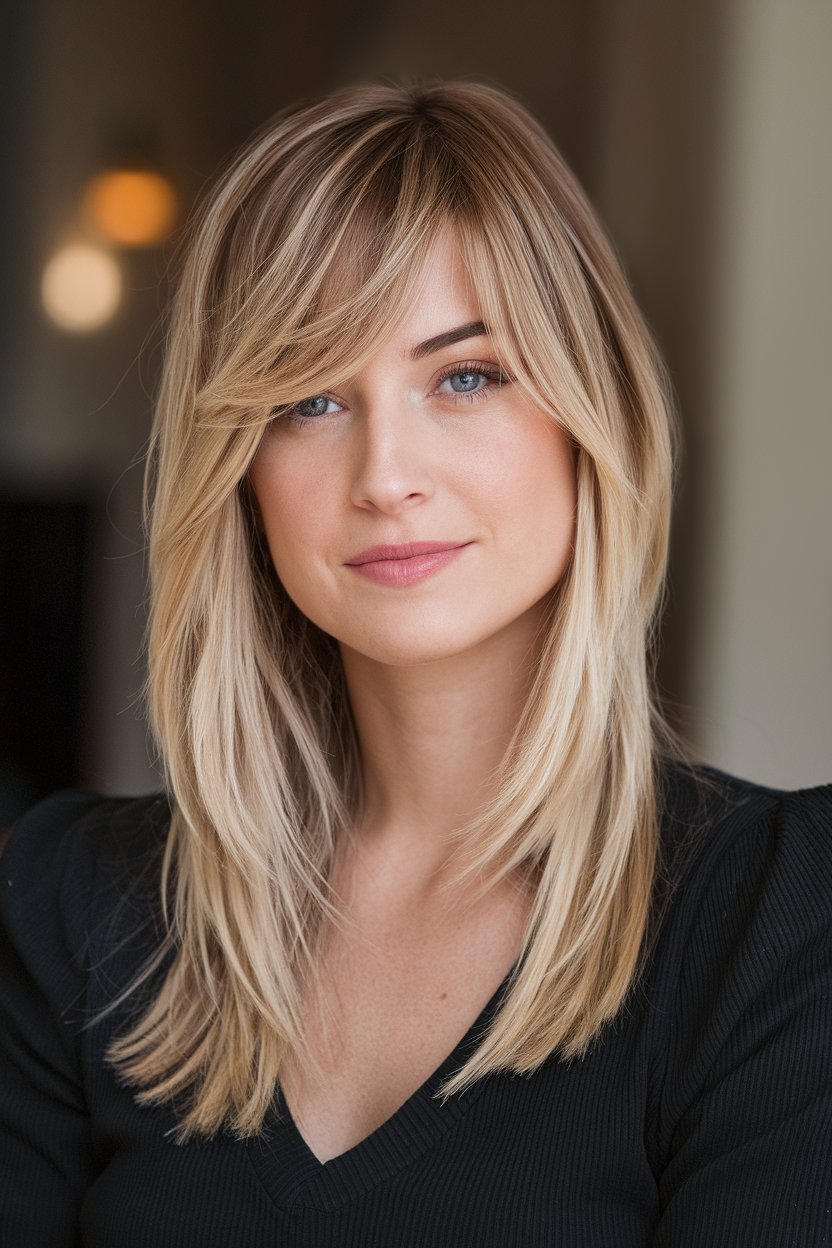 Soft Layers with Side Bangs
