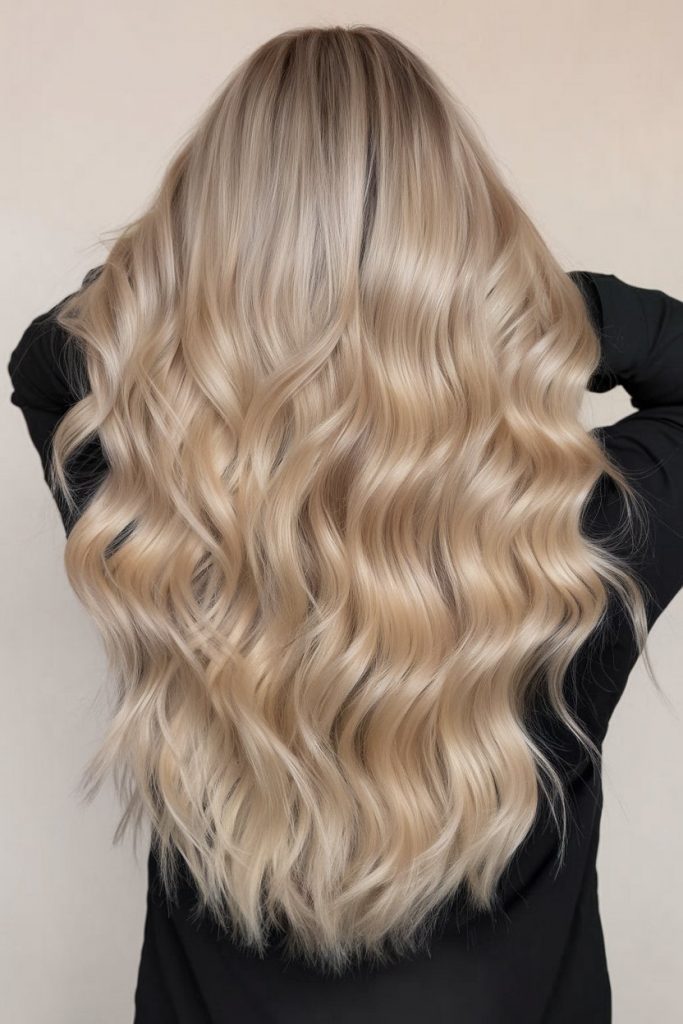 Buttery Blonde Waves for a Soft Glow