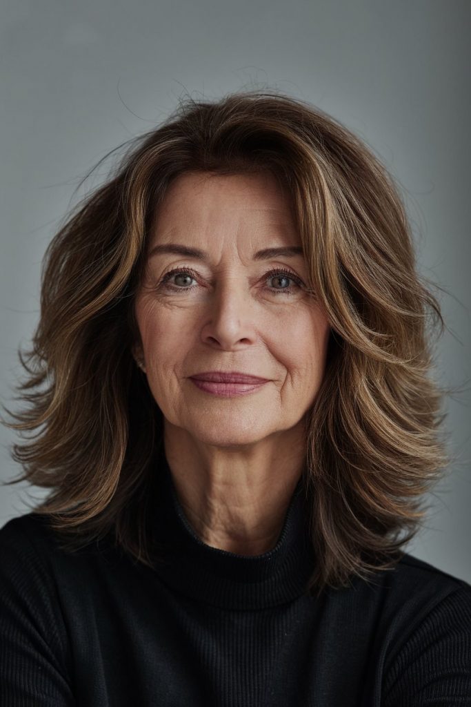 Shoulder-Length Layers with a Natural Flow