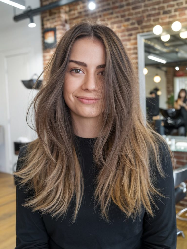 Lived-In Brunette with Soft Highlights