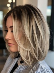 Blunt Blonde Lob