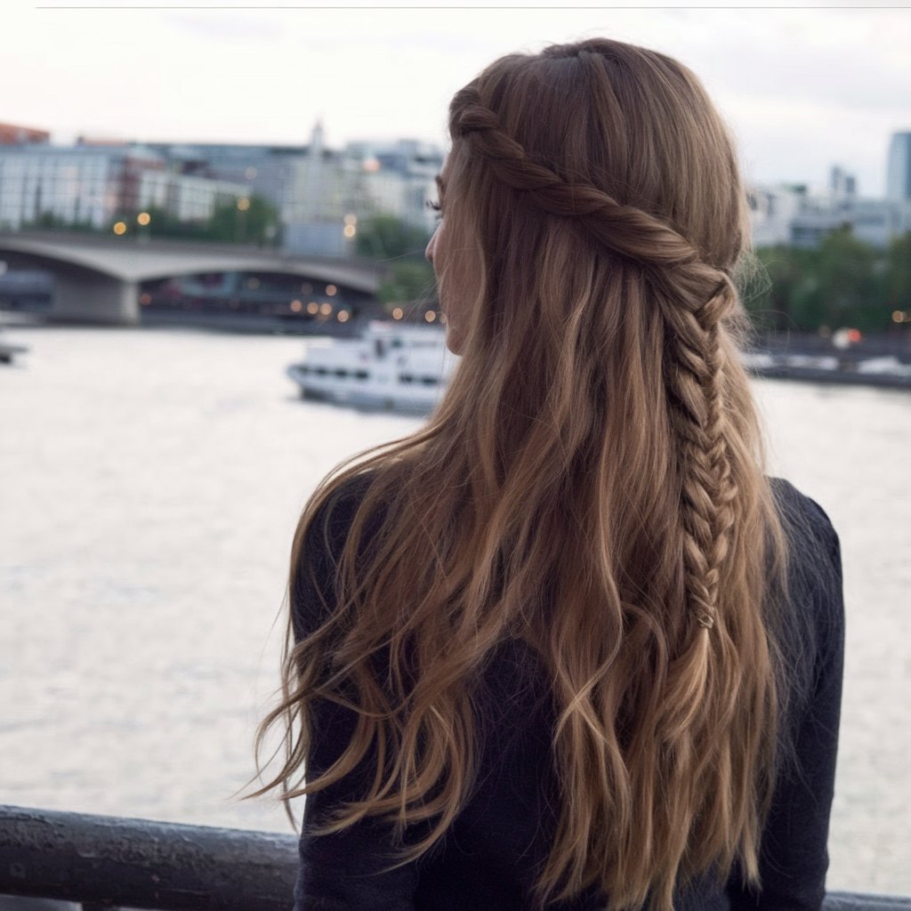Romantic Twisted Half-Up