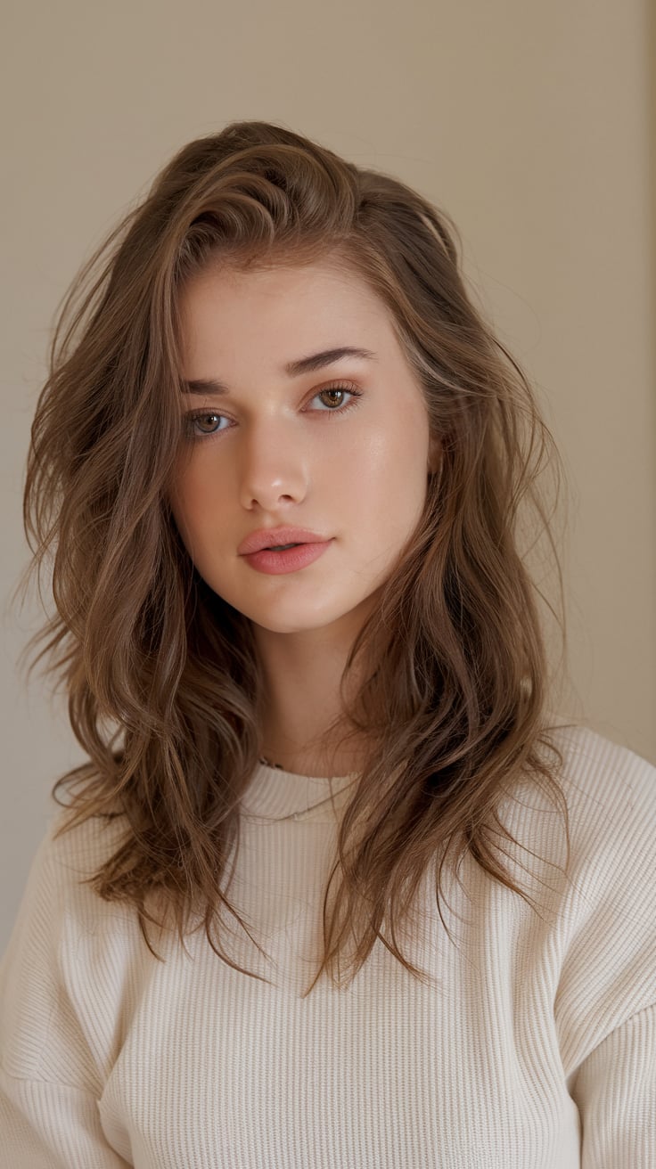 Romantic Texture with Side Part
