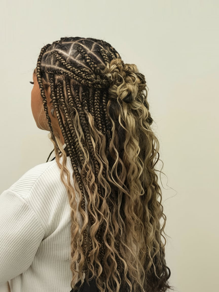 Half-Up Braided Elegance