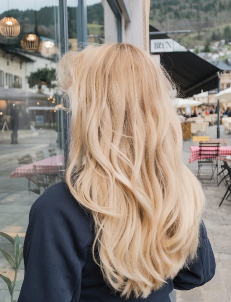 Romantic Soft Waves with Honey Blonde Tones