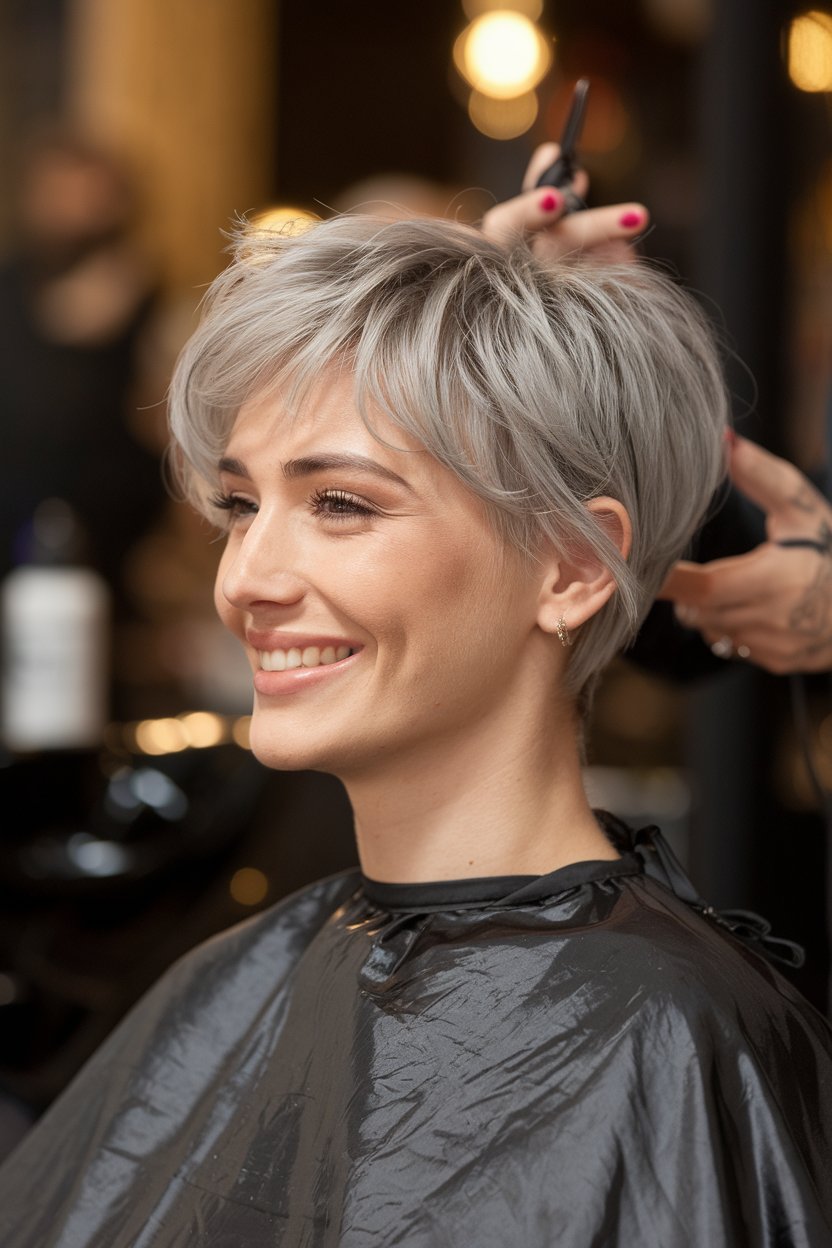 Silver Modern Pixie