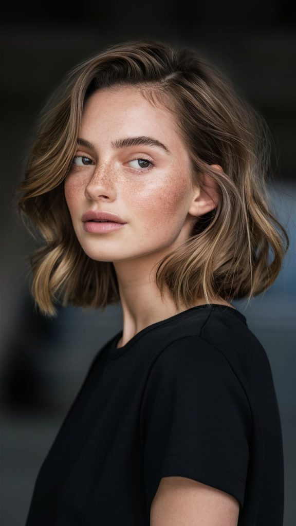 Short Brunette Bob with Texture