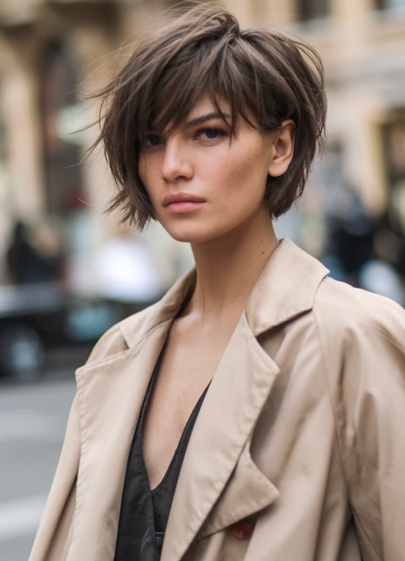 Messy Bob with Bangs