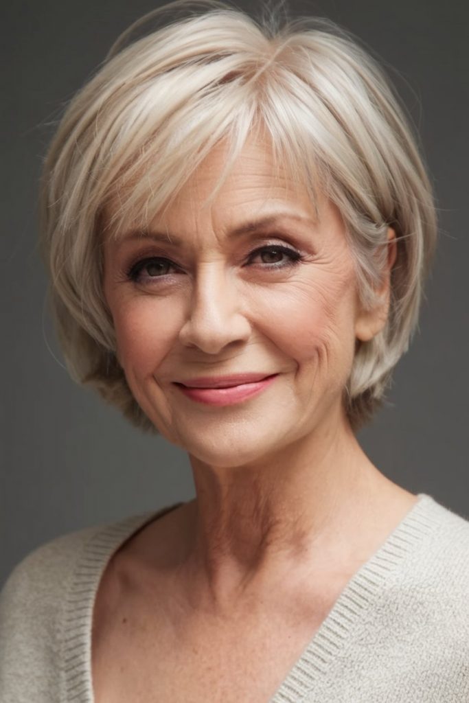 Layered Platinum Bob