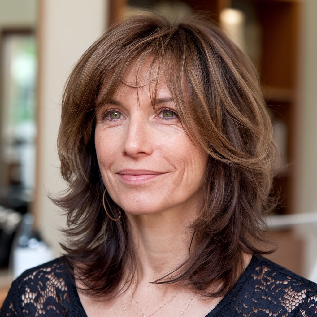Modern Shag with Soft Bangs