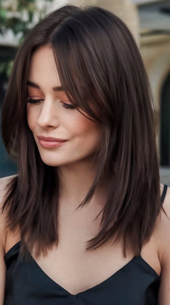 Feathered Layers with Side Part