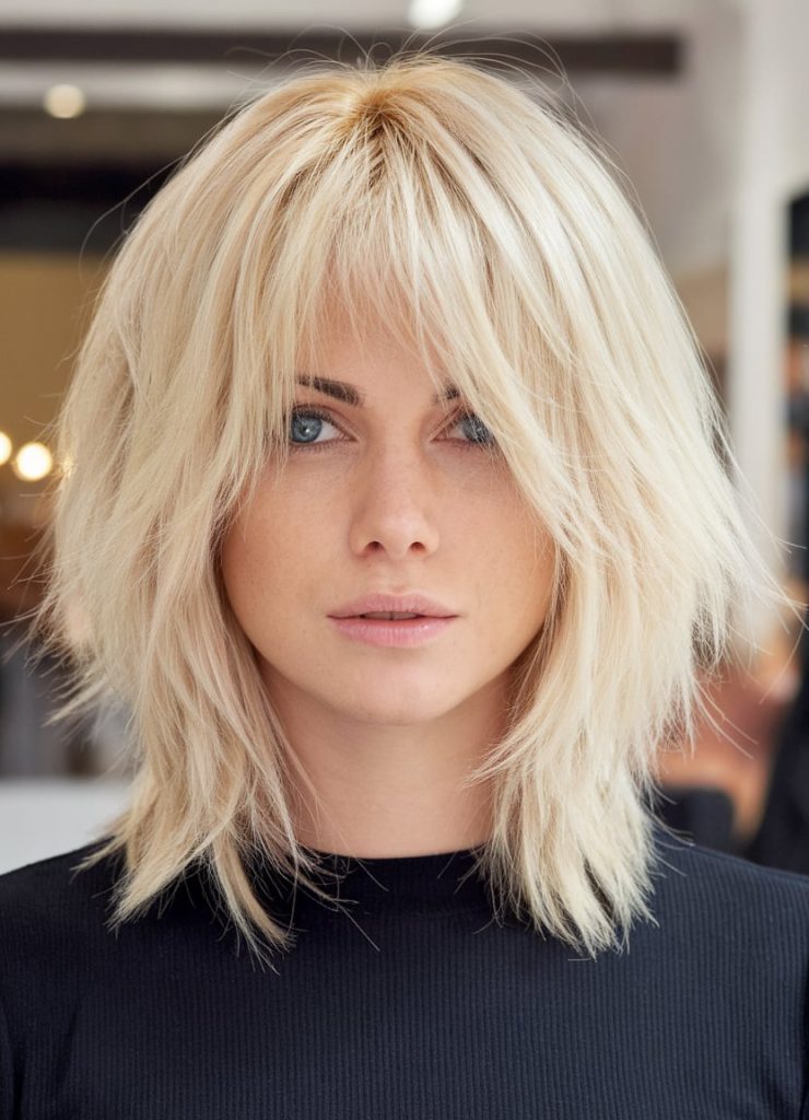 Feathered Shag with Platinum Touch