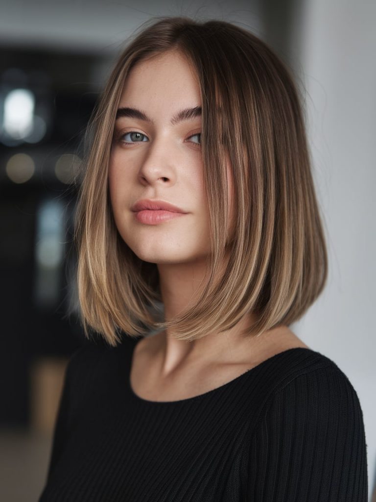 Golden Balayage Layered Cut