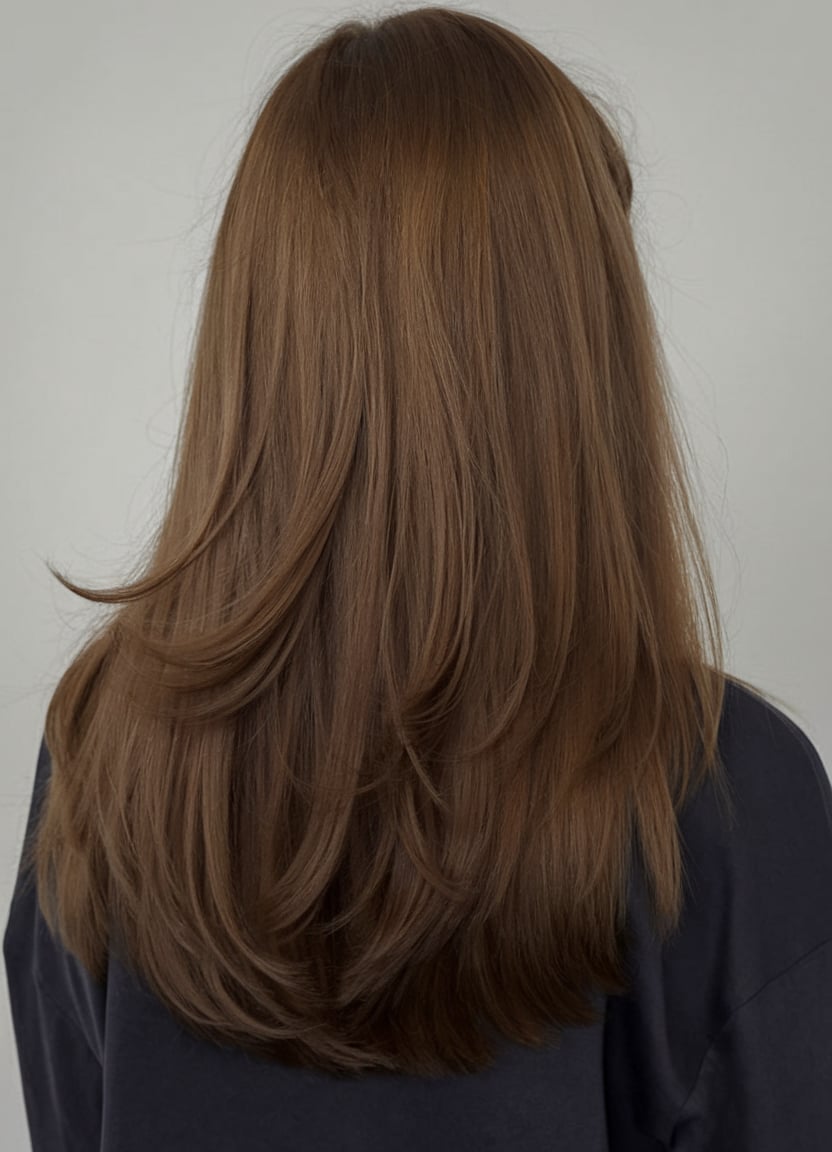 Straight Layers with Subtle Honey Strands