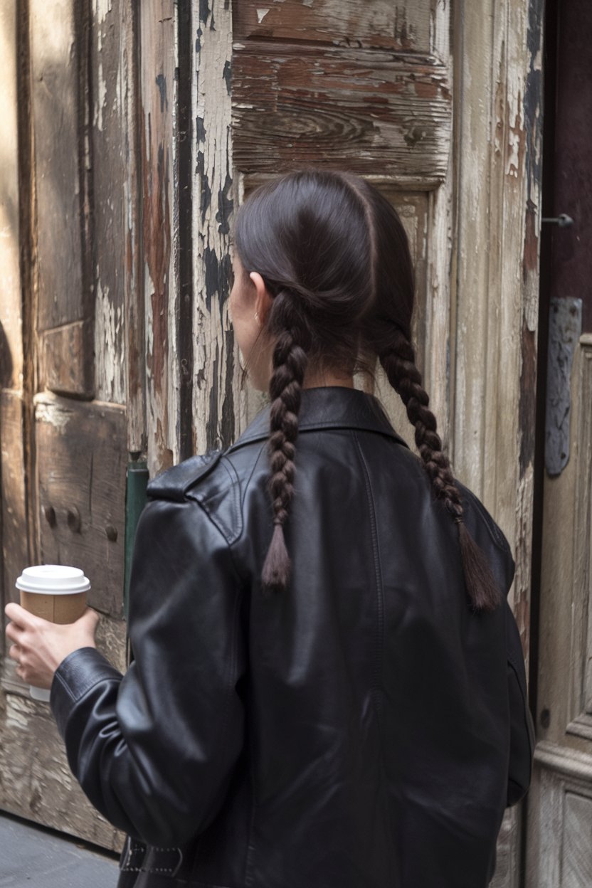 Effortless Chic with Double Braids