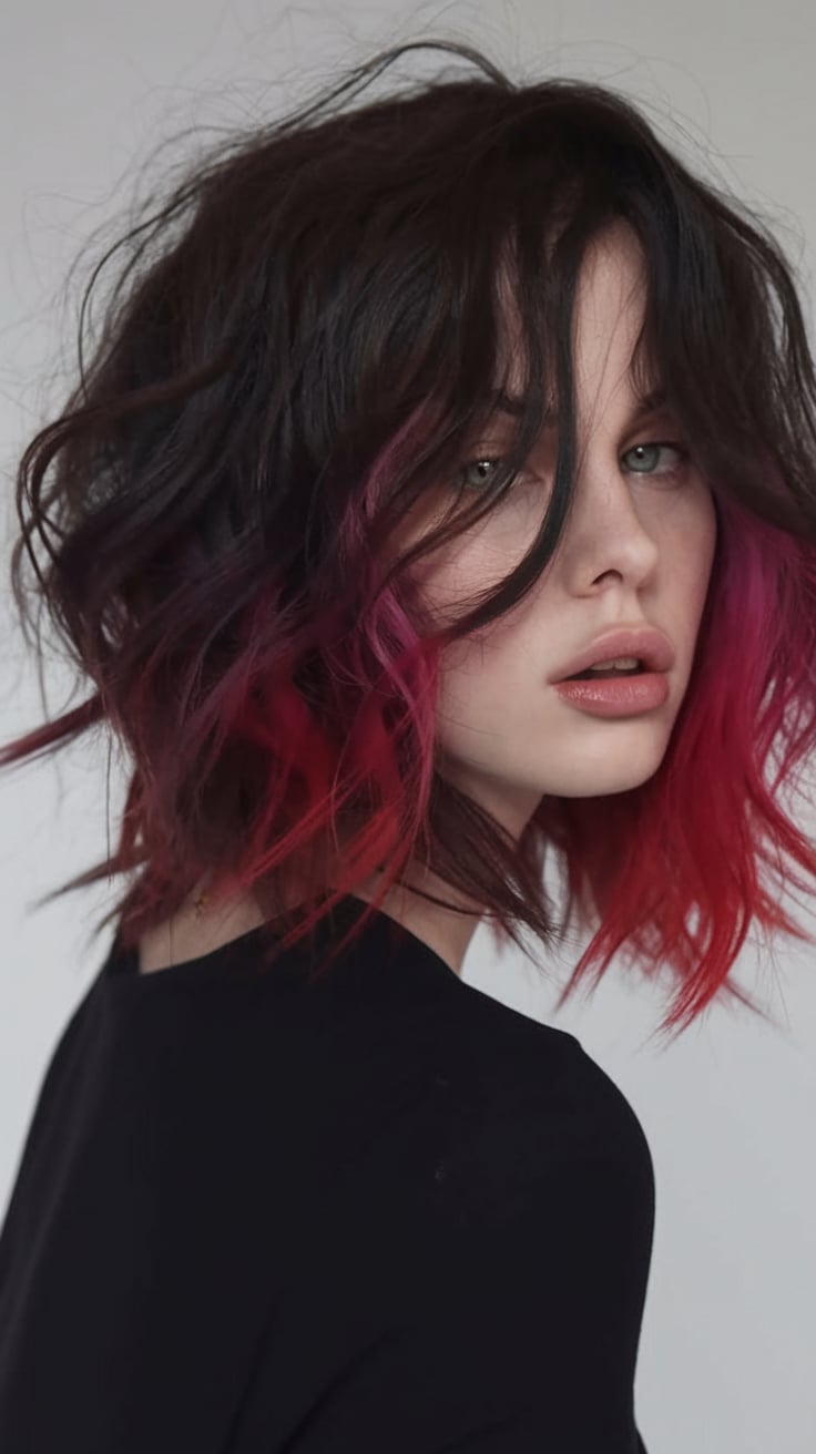 Bold Black with Red Tips