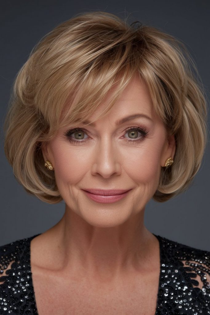 Chic Short Bob with Soft Bangs