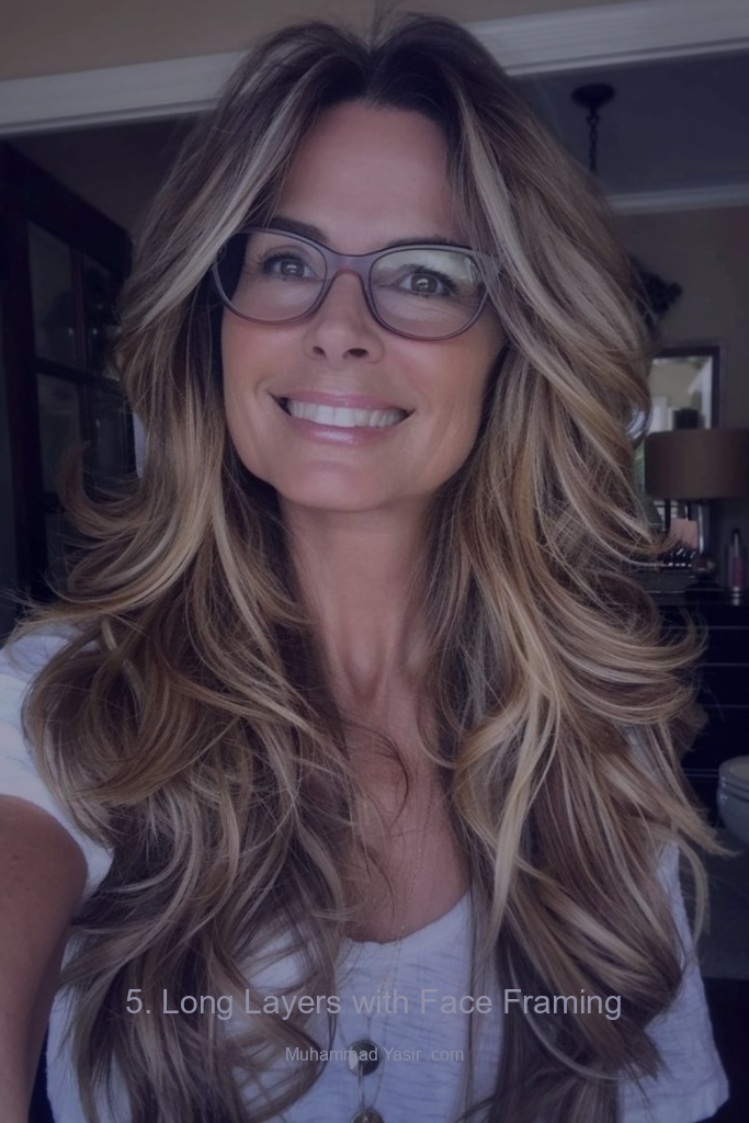 Long Layers with Face Framing