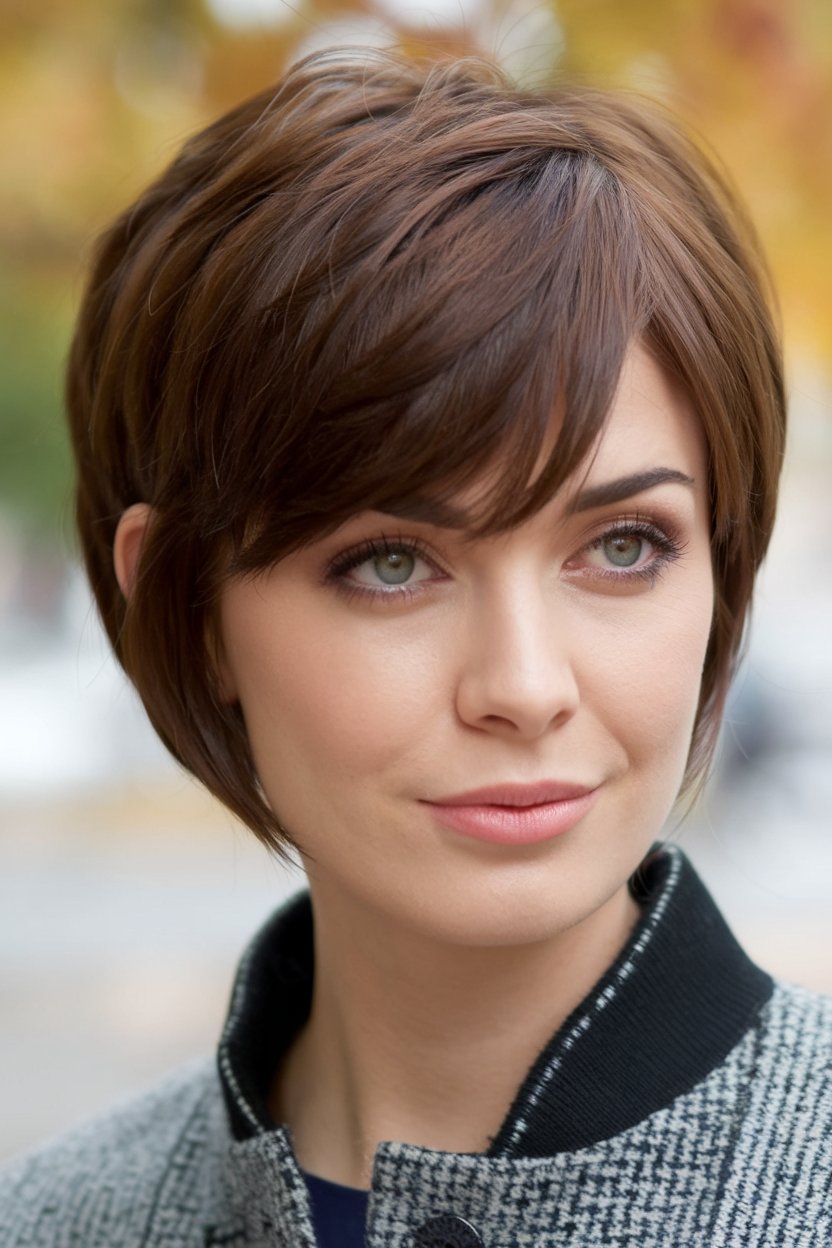 Textured Brunette Pixie