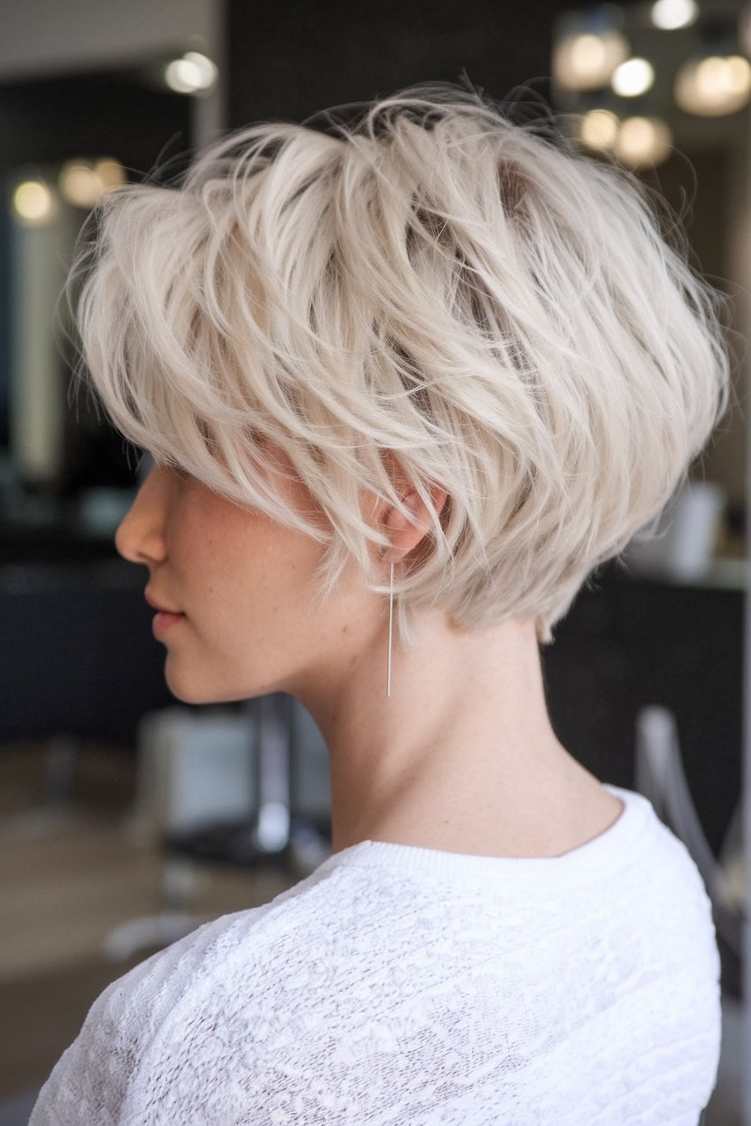 Chic Platinum Tousle