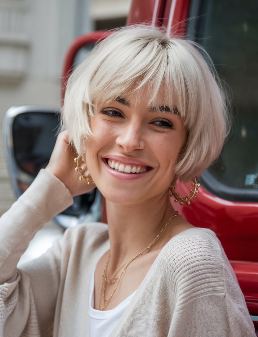 Playful Platinum Bob