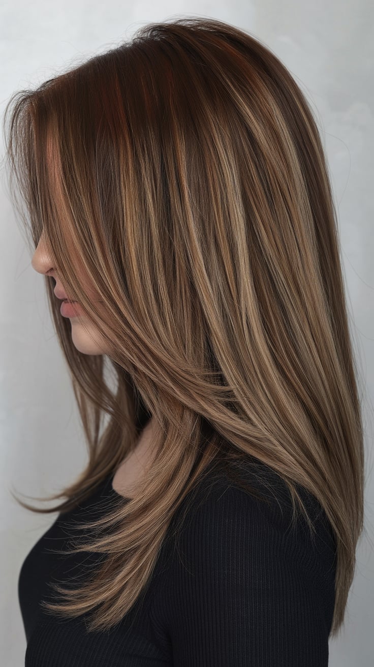 Feathered Layers with Sleek Highlights