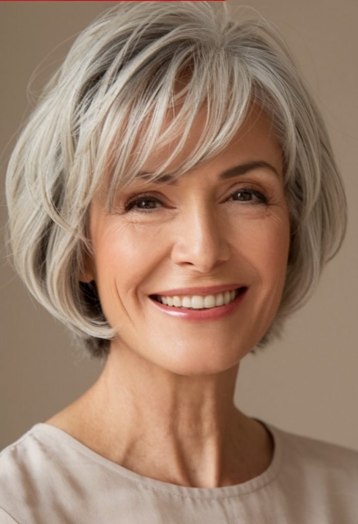 Effortless Feathered Bob with Soft Bangs