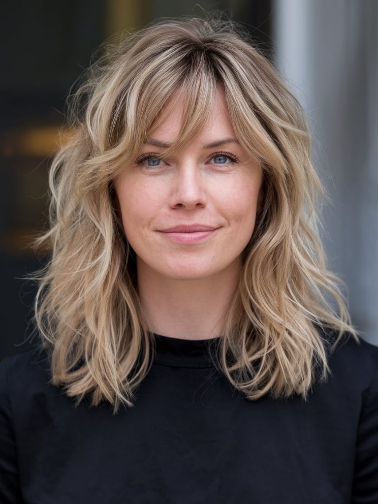 Soft Shag with Curtain Bangs