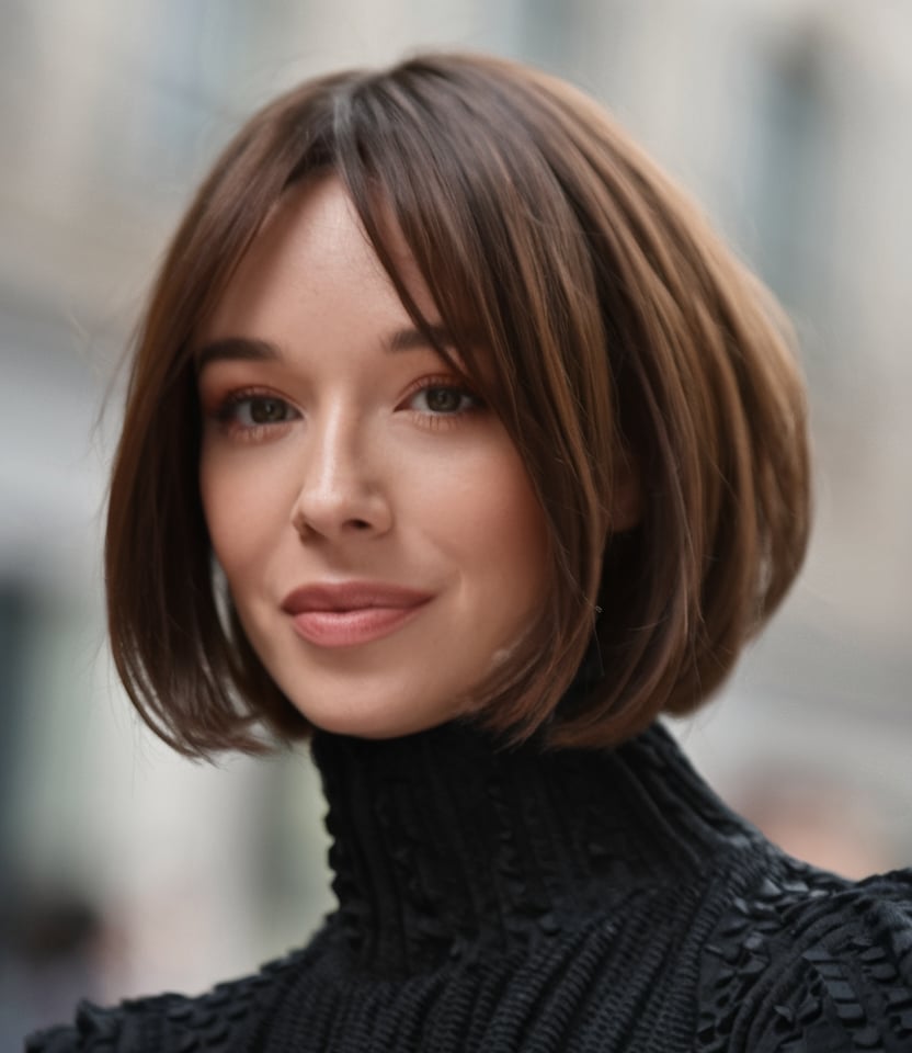 Sleek Honey Blonde Bob