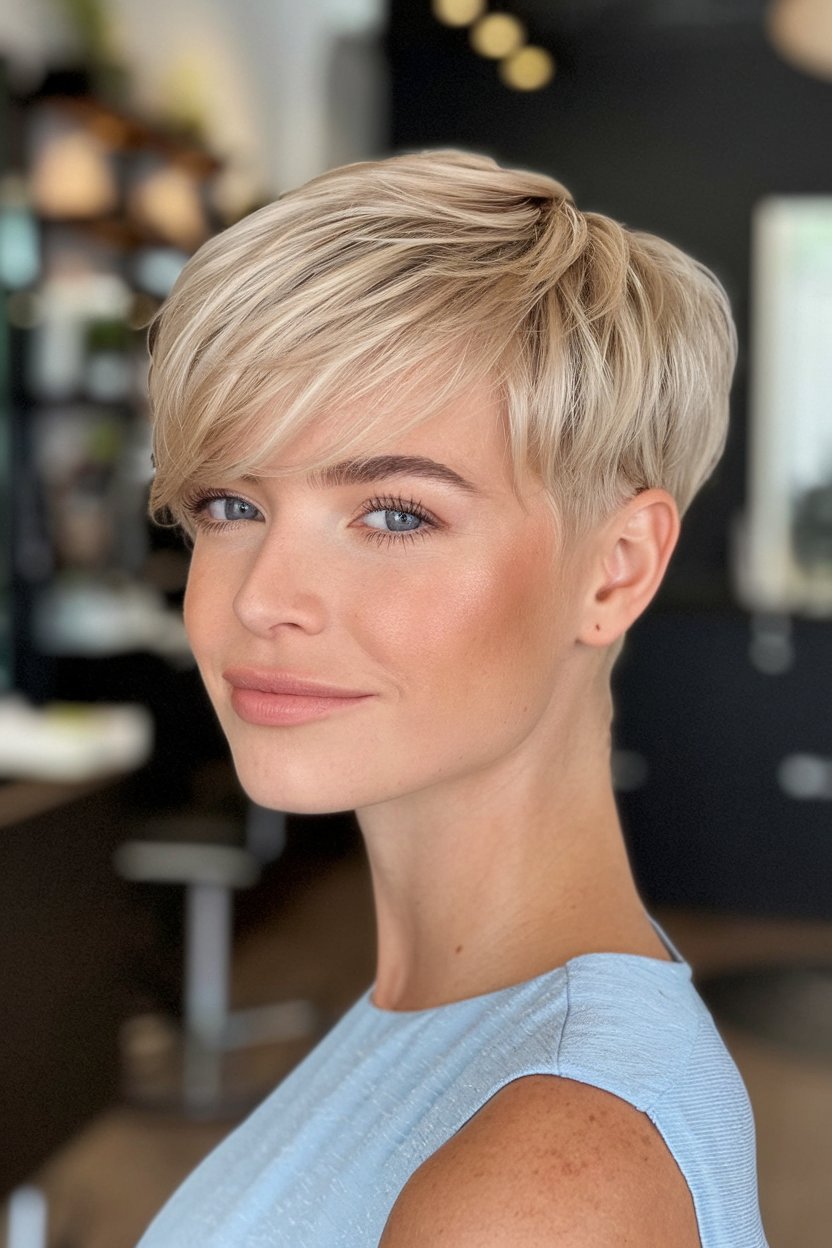 Sleek Pixie with a Clean Finish