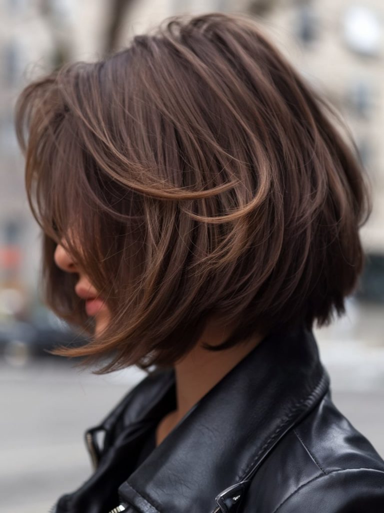 Warm Caramel Balayage Bob