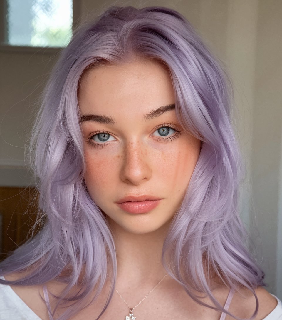 Soft Lavender Waves for a Dreamy Look