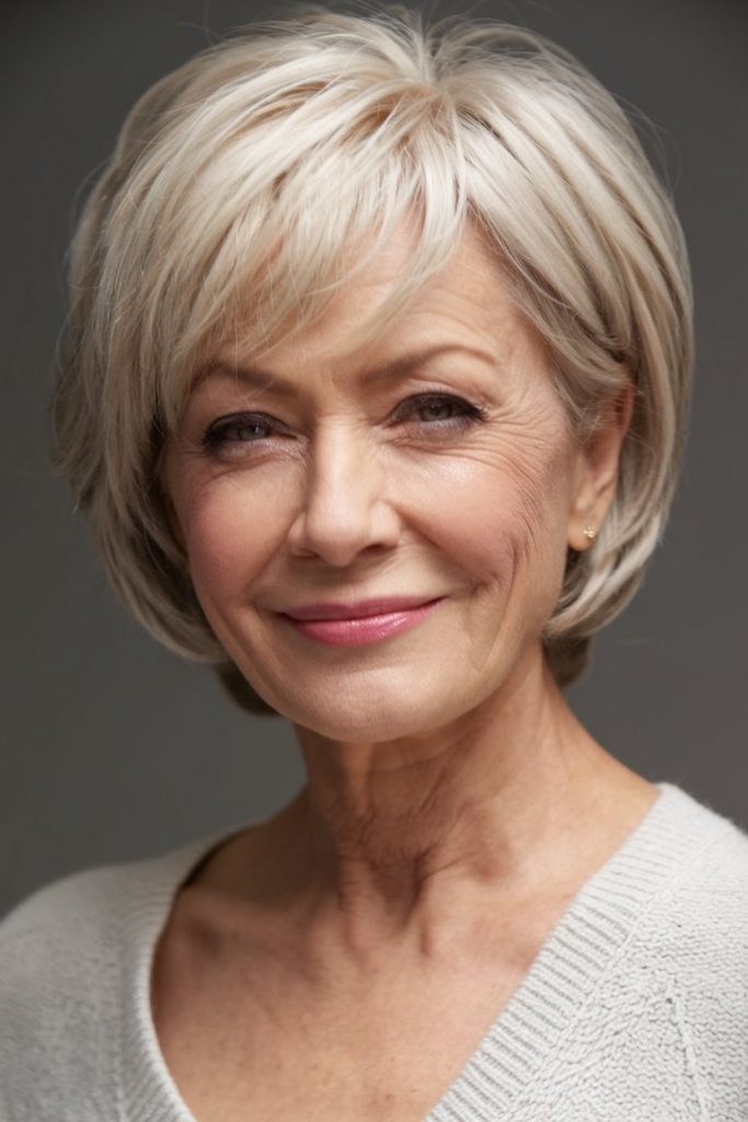 Modern Layered Bob with a Polished Finish