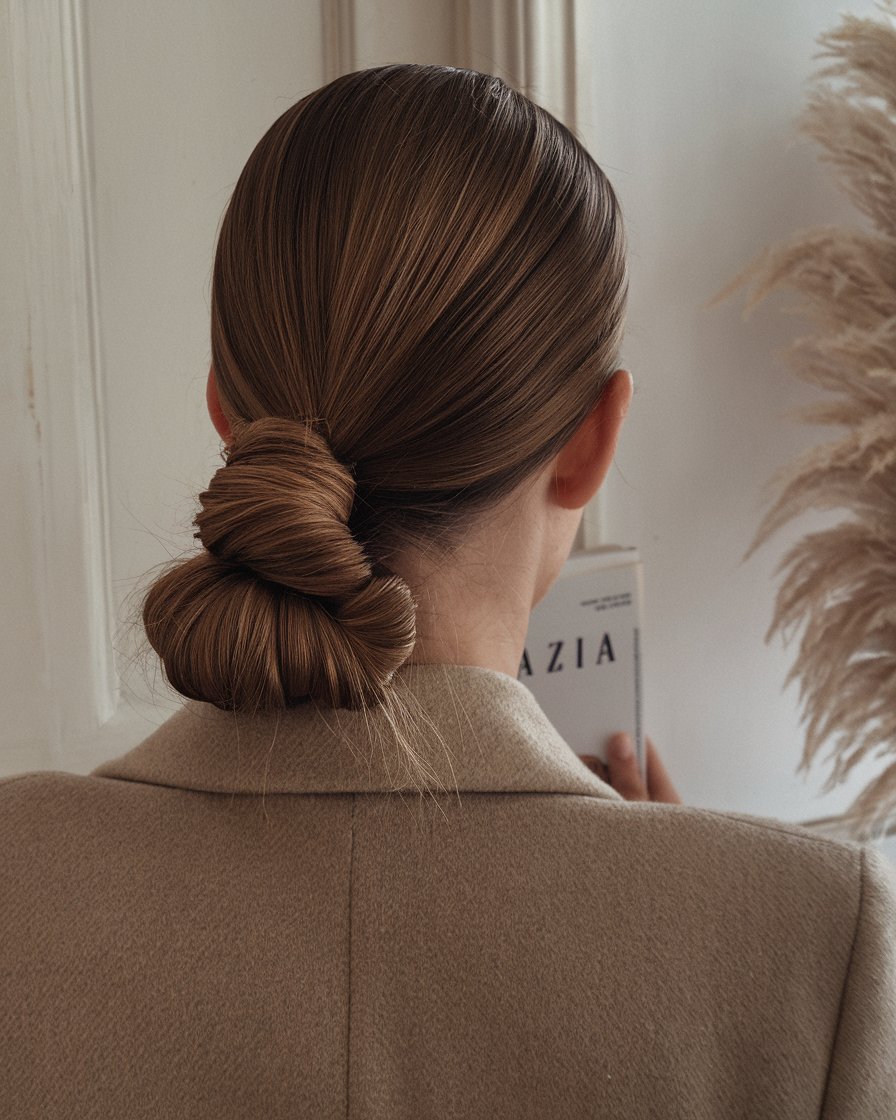 Elegant Twisted Low Bun