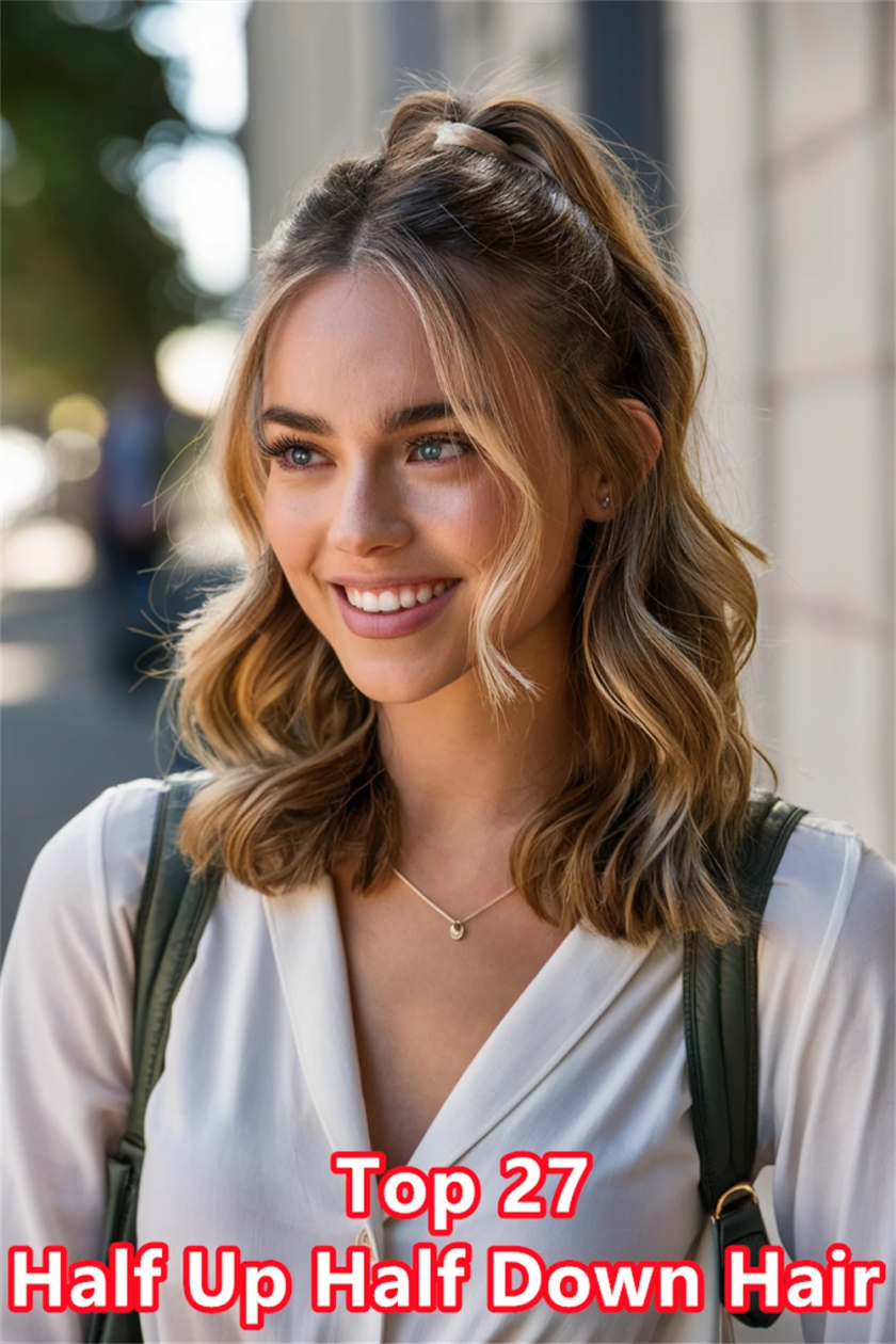 9. Effortlessly Chic: Beach-Inspired Half Up Half Down Hair for Your Summer Days