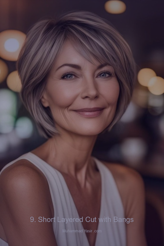 Short Layered Cut with Bangs