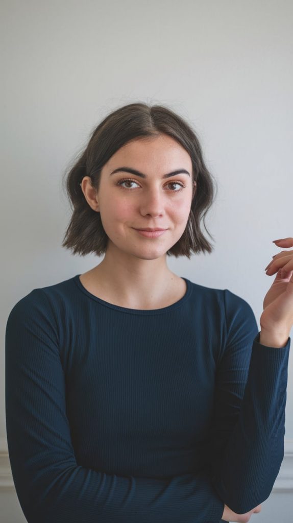 Sleek and Shiny Minimalist Bob Cut
