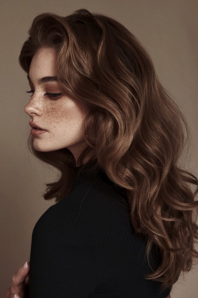 Silky Walnut Side Part
