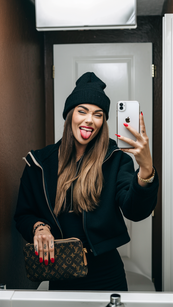 Sleek, Straight Long Hair with Face-Framing Braids