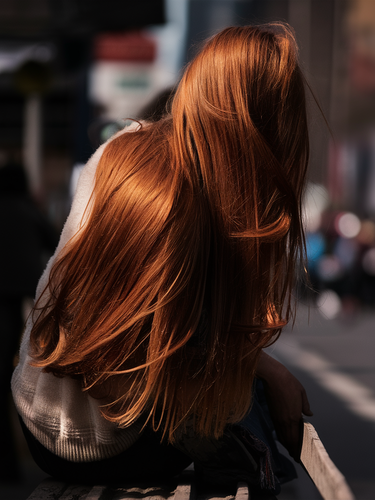 Sleek Brunette with a Glossy Finish