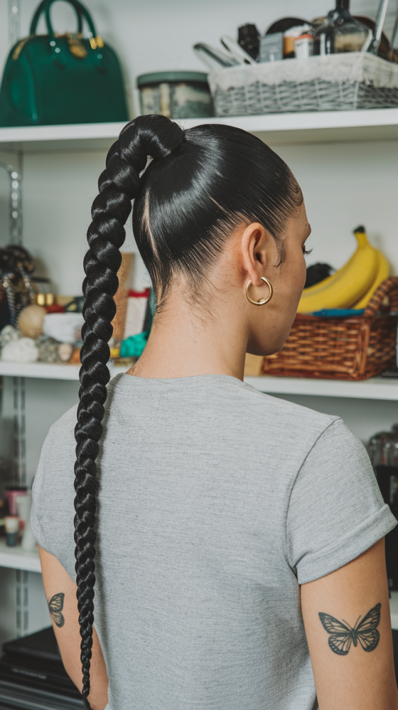 Sleek Braided Ponytail