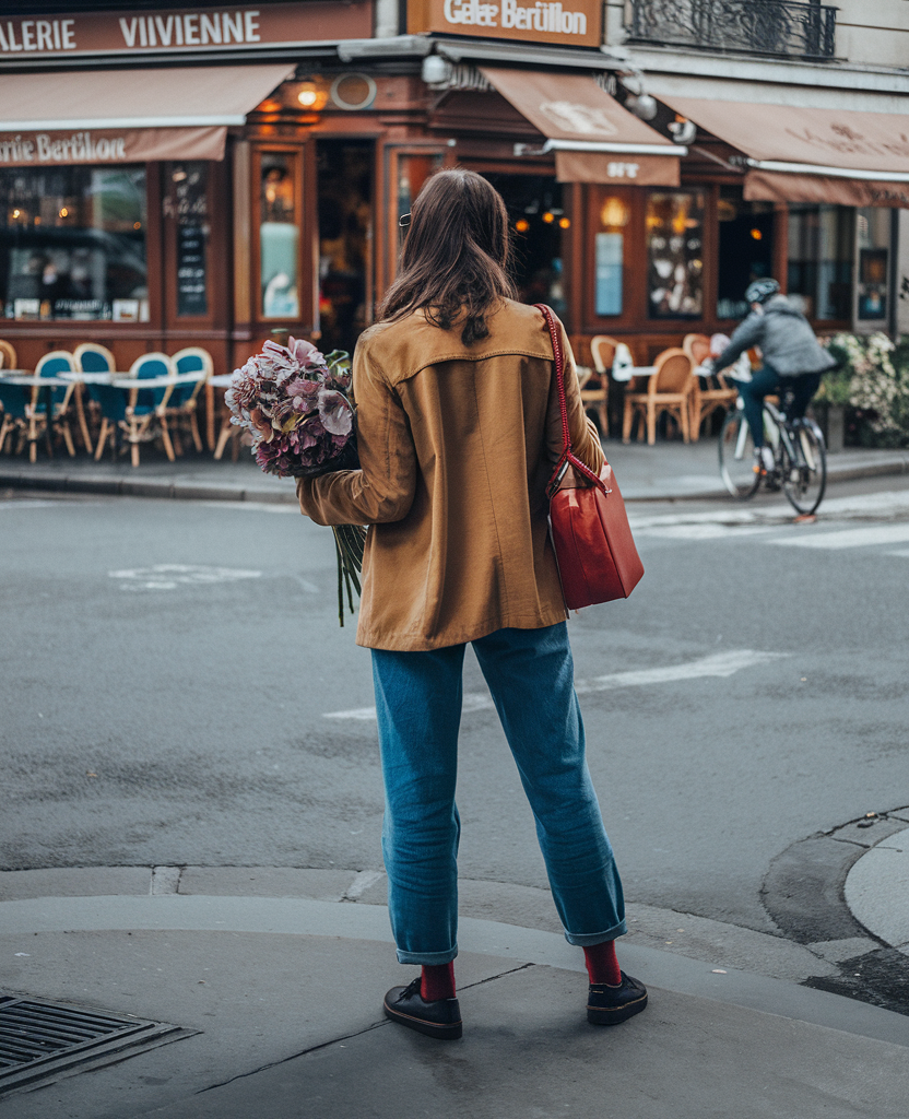 Half-Up Style with a Ribbon