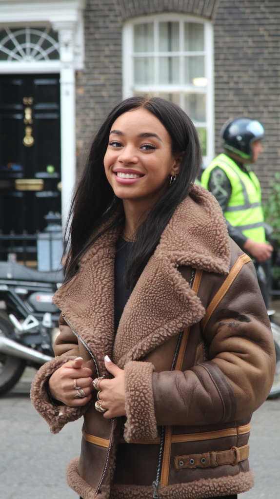 Straight and Sleek with a Middle Part