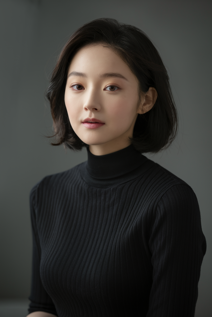 Voluminous Bob with Side-Swept Bangs